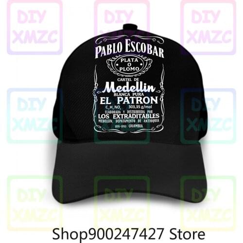 Pablo Escobar Graphic Baseball Cap Hats Plata O Plomo El Patron Hats Mens