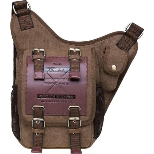 Mens Vintage Canvas Shoulder Military Messenger Bag Sling School Bags Army Tactical Outdoor Travel Hiking Satchel Travel bag