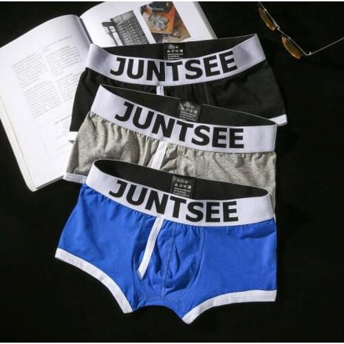 Fashion youth trend brand mens underwear low waist sexy Lycra cotton sports casual comfortable breathable flat-angle pants