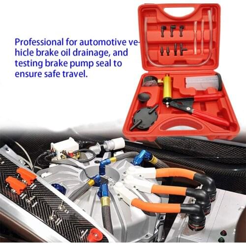 2021 Vacuum Pump Kit Pump Car Motorbike Bleeding Hand Held Brake Bleeder Tester Set Vacuum Pump Car Motorbike Bleeding Tools
