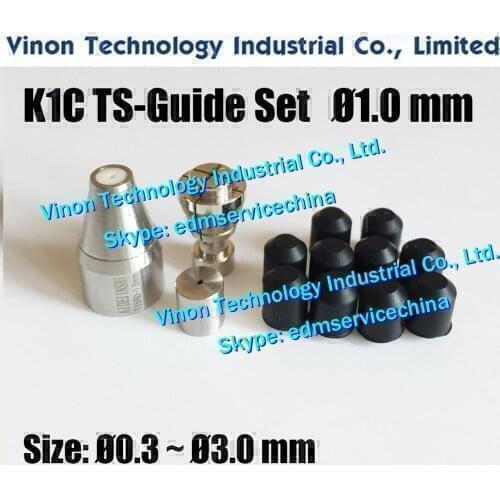 K1CN TS Guide Set Ø0.9mm (Ceramic Guide*1pc+Collet*1pc+Spacer*1pc+Rubber Seals*10pcs) for EDM DRILLINGK1CN S odcik K1CN,K1CS