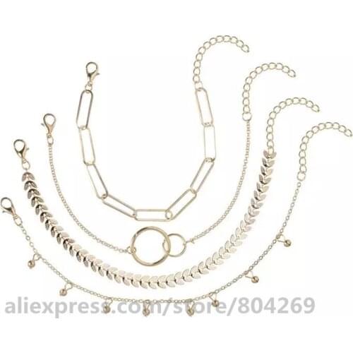 New Arrival Fashion Design Chain Pattern Bracelet High Quality Jewelry Bracelet Bangles Set Hot Sales