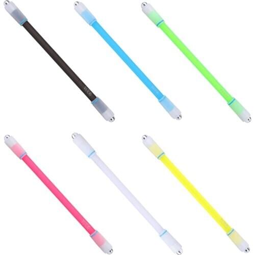 OOTDTY Flash Glow Spinning Rotating Pen with LED Light Play Game for Kids Children Students Toy School Supplies