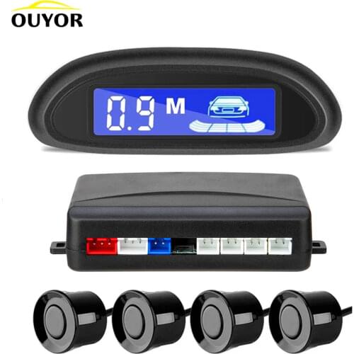 Car Auto Parktronic LED Parking Radar With 4 Parking Sensors Backup Car Parking Radar Monitor Detector System Backlight Display