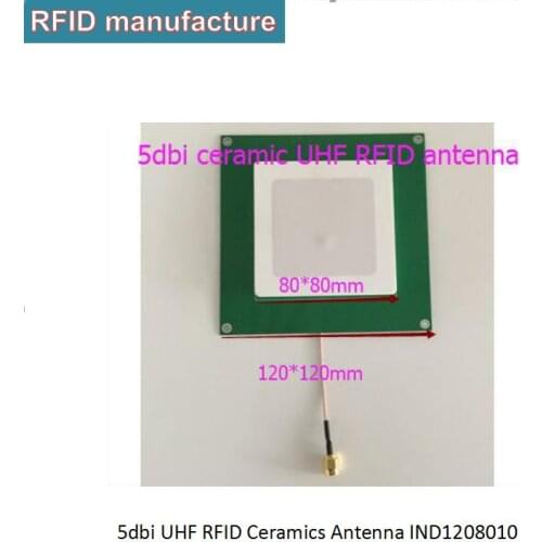 Long range 5dBi Circular Polarization UHF RFID Passive Ceramic Antenna with IPEX SMA connector for gate access control
