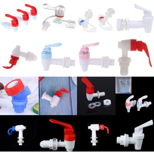 Push Type Plastic Faucet Tap Replacement Spigot for Home Beverage Water Dispenser Wine Barrel 1/2pcs