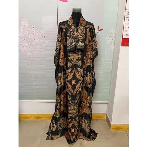 Dress Length 142cm, Bust:160cm 2021 New Fashion dresses Bazin Print Dashiki Women Long Dress/gown Yomadou Color Pattern oversize