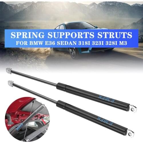 2pcs Car Front Bonnet Hood Lift Pneumatic Spring Support Rod Shock Struts 5123196085 For BMW E36 Sedan 318i 323i 328i M3