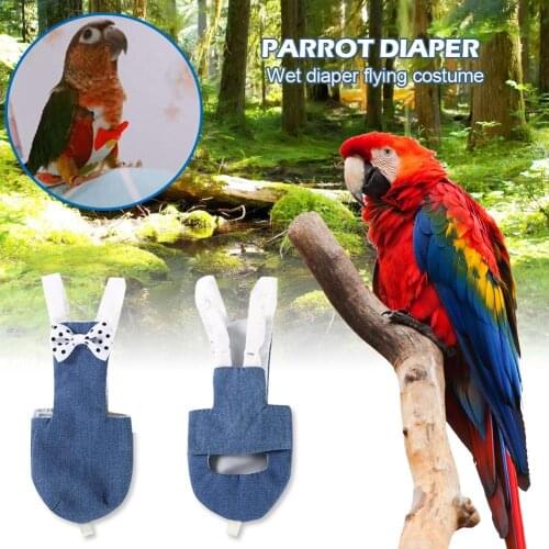 Bird Parrot Diaper Flight Suit Nappy Clothes Wet Diapers For Green Cheek Conure Parakeet Cockatiels Pigeons Medium Large Pet Bir