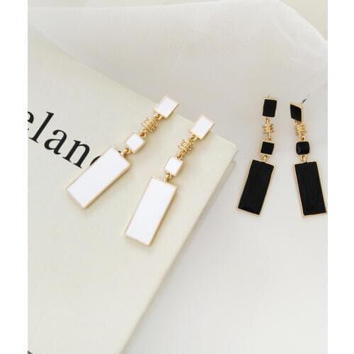 Simple Women Square Clip on Earrings without Piercing Minimalist Geometric Rectangle Slice No Ears Hole Clips Earrings