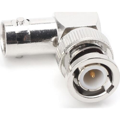RF Coaxial Cable Adapter L-shaped BNC Male Right Angle to Female Connector
