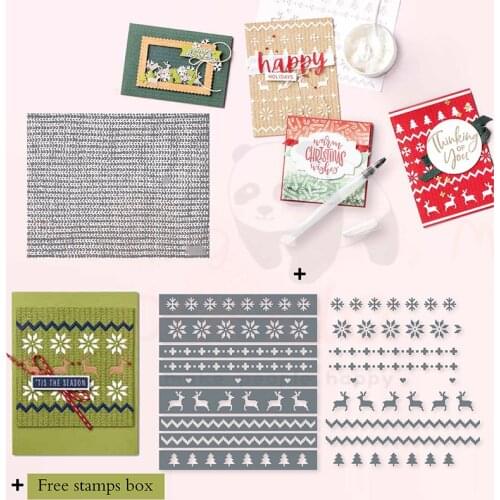 Christmas Elk Metal Cutting Dies and Stamps for DIY Scrapbooking Card Photo Album Embossing Paper Card Craft Stencils Dies Cuts