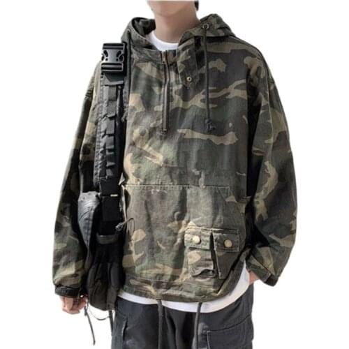 SHIERXI Mens Camouflage Hoodies