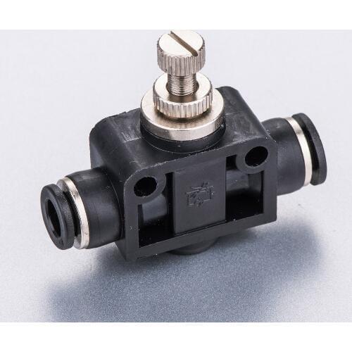 Throttle Vale SA 1/8" 1/4" 3/8" 1/2" Hose Air Flow Speed Control Valve Tube Water Hose Pneumatic Push In Fitting