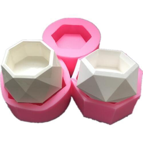 Succulent Plants Making Concrete Silicone mold 3D flowerpot aromatherapy plaster candlestick DIY Cement Planter Pot Mould