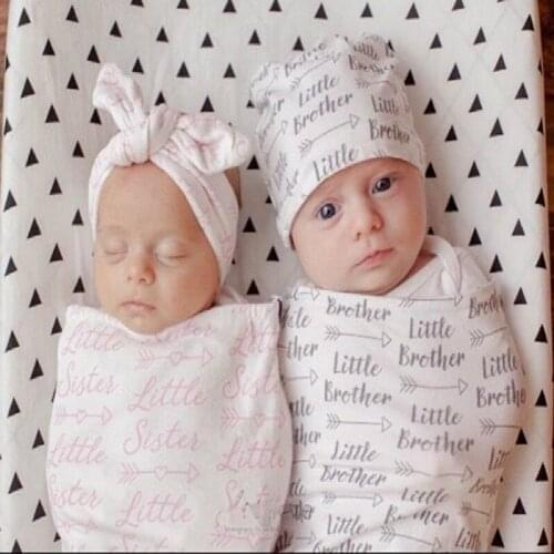Babies Sleeping Bags Headband Hat Set Baby Cocoon Swaddle Wrap Envelope 100%Cotton Baby Blanket Swaddling Wrap Sleepsack 0-3M