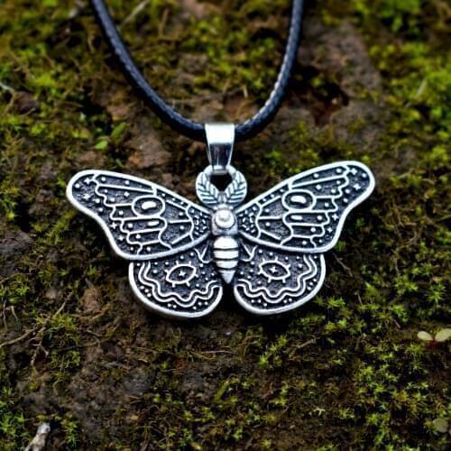 12pcs vintage moth necklace