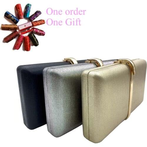 Vintage Black Gold And Silver Satin Silk Evening Clutches Metal Hasp Party Purse Womens Shoulder Bag With Metal Chain