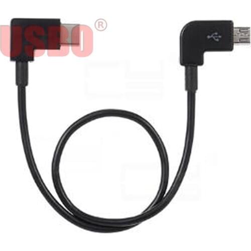 High quality double Elbow black 0.3M USB3.1 Type C male to male Micro-USB drone remote control adapter change cable