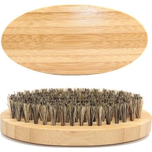 2021 New Natural Hemu Beard Brush For Men Bamboo Face Massage That Works Wonders To Comb Beards and Mustach