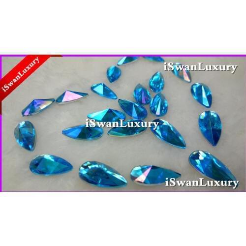Acrylic Supplies Top Navette Marquise No Hole Baby Blue 8x18mm 250pcs Diamante Accessories Loose Beads Stones Loose Beads Stones