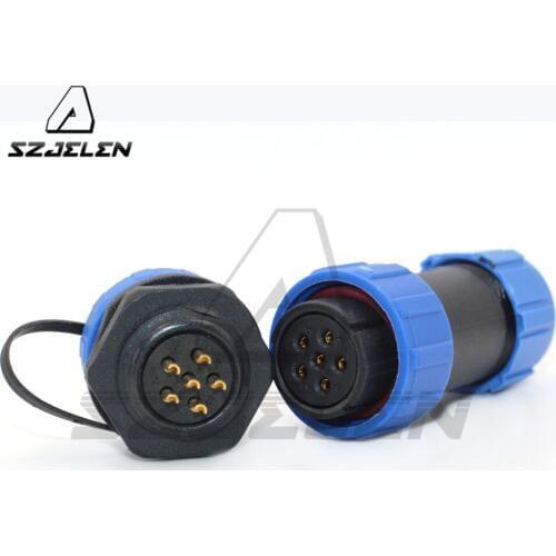 SP21 type 6 Pin Wire Connector Plug and socket,cable connector,Waterproof plug,waterproof power connector IP68