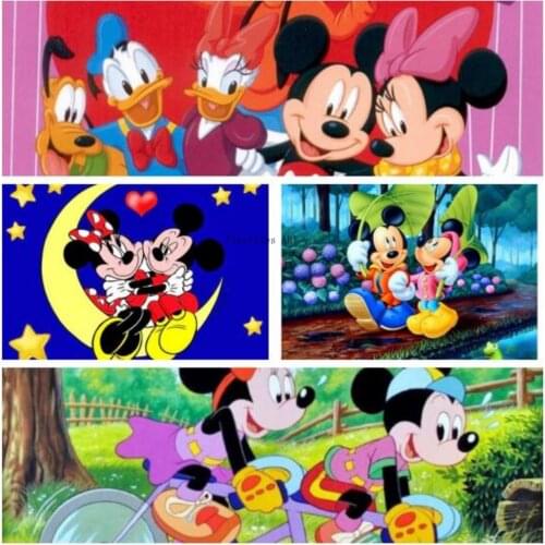 Disney DIY Mickey Diamond Painting Mickey and Minnie Drill Cross Stitch Kits Home Decor Diamond Embroidery Crafts for Child