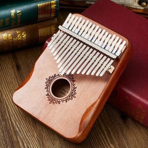 Bull Kalimba 17 Keys Thumb Piano With Tune Hammer Study Instruction Portable Mbira Sanza Finger Piano for Kids Adult Beginners