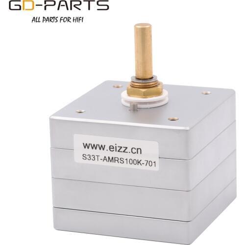 EIZZ High End 33 Steps Stereo 100K Volume Potentiometer LOG Balance Stepped Attenuator Japan ARMS Resistors Hifi Audio AMP DIY