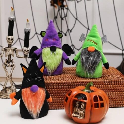 Halloween Rudolph Faceless Doll Scary Vampire Dwarf Plush Doll Home Party Decoration Halloween Gnome Gifts Table Ornaments