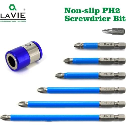 25mm-150mm 1/4" Hex Shank Exactness Single Phillips Cross Head Tool Fits Magnetic PH2 Long Reach Electric ARC Screwdriver Bits