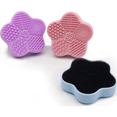 Starfish Silica Gel Makeup Brush Cleaner Pad Make Up Washing Foundation Brush Gel Cleaning Mat Brush Scrubber Board Tool