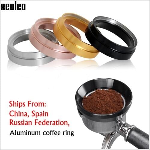 XEOLEO Dosing ring Aluminum Portafiler ring 58mm Intelligent Coffee Tampers for Brewing Coffee powder Bowl Espresso barista tool