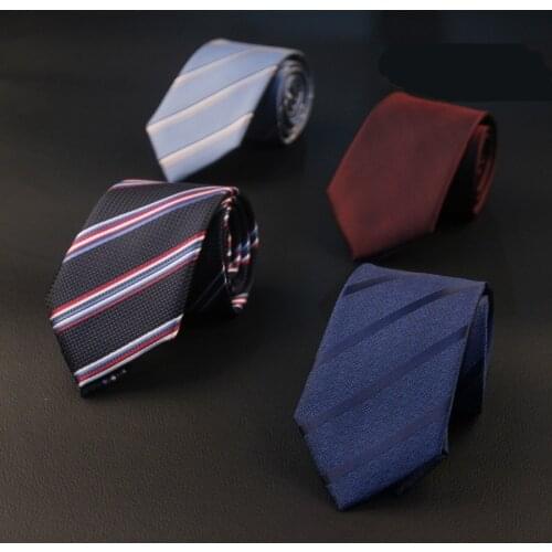 Linbaiway 7cm Classic Tie for Mens Jacquard Woven Cravatta Ties for Man Bridegroom Business Necktie Shirt Corbatas Custom Logo