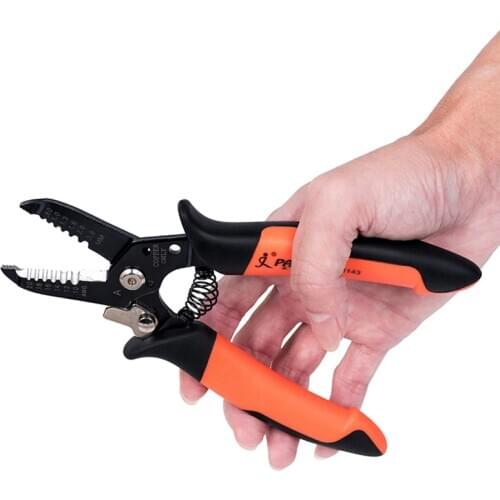6-hole Multifunctional Wire Stripper Fine Grinding Stripping Shearing Type Wire Clamping Pliers Wire Cutting Pliers Hand Tools