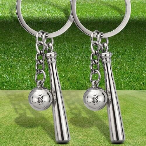 Fashion MINI 3D Baseball Ball Model Women Men Keychains Pendant Boys Toys Bag Car Key Ornament Student Inspirational Gift