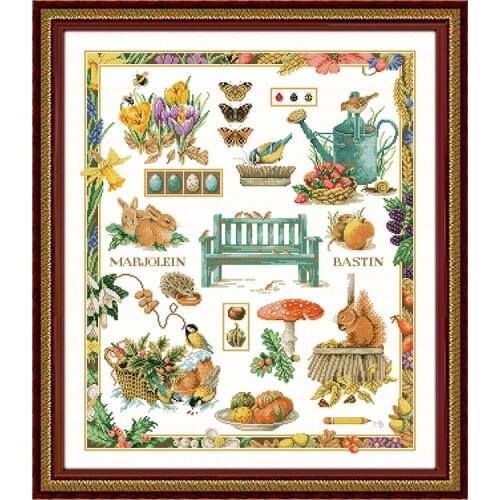 Cross Stitch Kit C1516 Pastoral Still Life Landscape Precision Printing Fishxx Hand Sewing