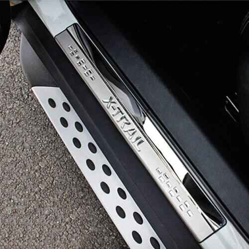 Stainless Steel Door Sill Scuff Plate for 2014-2020 Nissan X-Trail X Trail XTrail T32 Welcome Pedal Trim Car Styling Accessories