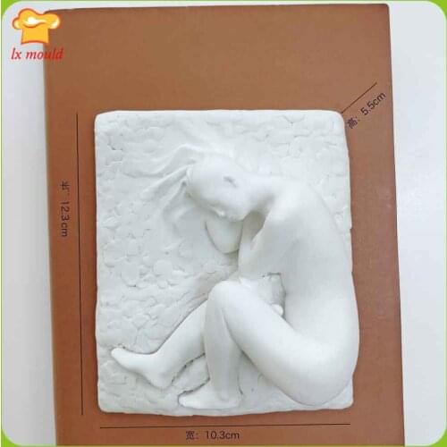 Original Female Body Embossed Silicone Molds For Home Decoration Aromatherapy Plaster Resin Pendant Moulds Nude Art
