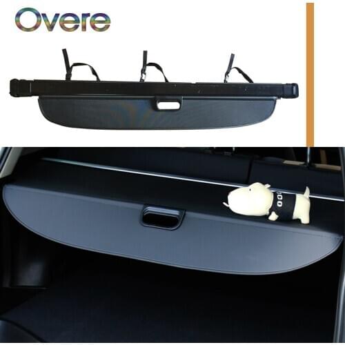 OVERE 1Set Car Rear Trunk Cargo Cover For Audi Q7 2016 2017 2018 Car-styling Black Security Shield Shade Auto accessories