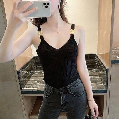 Sexy Camisole Top Female Summer Women Off-Shoulder Solid Color Sleeveless Camis Womens Clothing Tanks Tops Vest