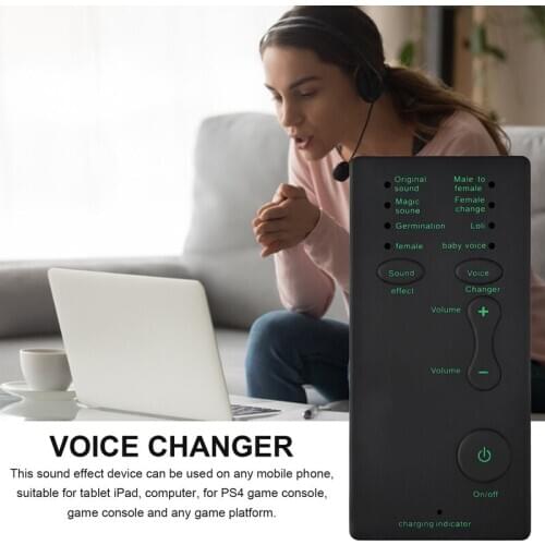 Voice Changer Compact Convenient Mini Sound Effect Device Voice Changer with Microphone Voice Changer