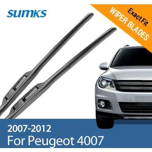 SUMKS Wiper Blades for Peugeot 4007 24"&20" Fit Hook Arms 2007 2008 2009 2010 2011 2012