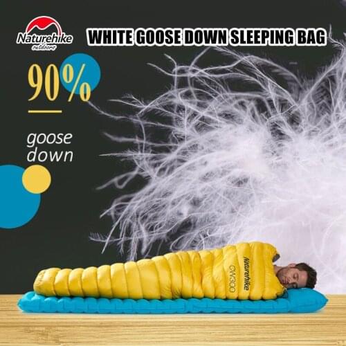 Naturehike Ultralight CW300 3-Season Use Outdoor Survival Compression Goose Down Thermal Mummy Winter Sleeping Bag NH18S300-D