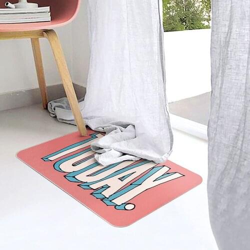 Ultra Thin Letters Home Living Room Floor Mat Carpet Area Rug Non-Slip Bath Rugs Bathroom Carpets Welcome Doormats Home Decor