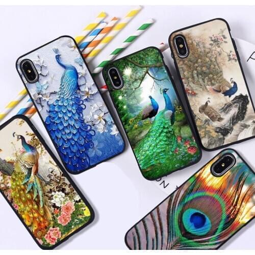 YNDFCNB peacock feather Phone Case for iPhone 11 12 pro XS MAX 8 7 6 6S Plus X 5S SE 2020 XR cover
