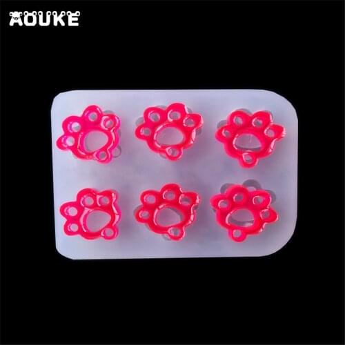 Kitten Claw 3D Shape Jewelry Accessories Translucent Silicone Molds DIY Necklace Pendant Epoxy Mold Candy Cake Decorating Tools