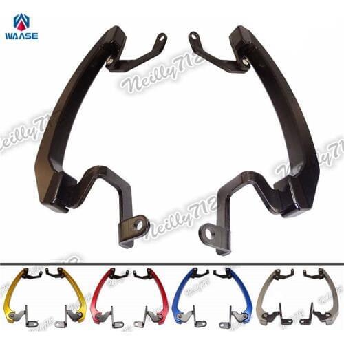 Waase Motorcycle Rear Grab Bars Rear Seat Pillion Passenger Grab Rail Handle For Yamaha MT07 MT-07 FZ-07 2014 2015 2016 2017