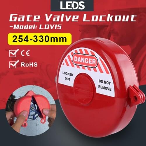 10"-13" Gate Valve Safety Lock Cover PVC Ball Valve Switch Globe Fire Valve Handwheel Lockout LOTO Devices LDV15 254mm-330mm