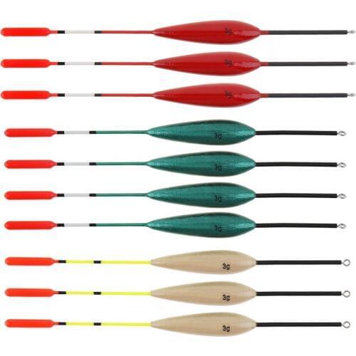 10pcs/lot Mixed Color Rock Fishing Float 19.2cm 19.5cm 3g Long Shot Striking Balsa Bobber with Big Buoyancy